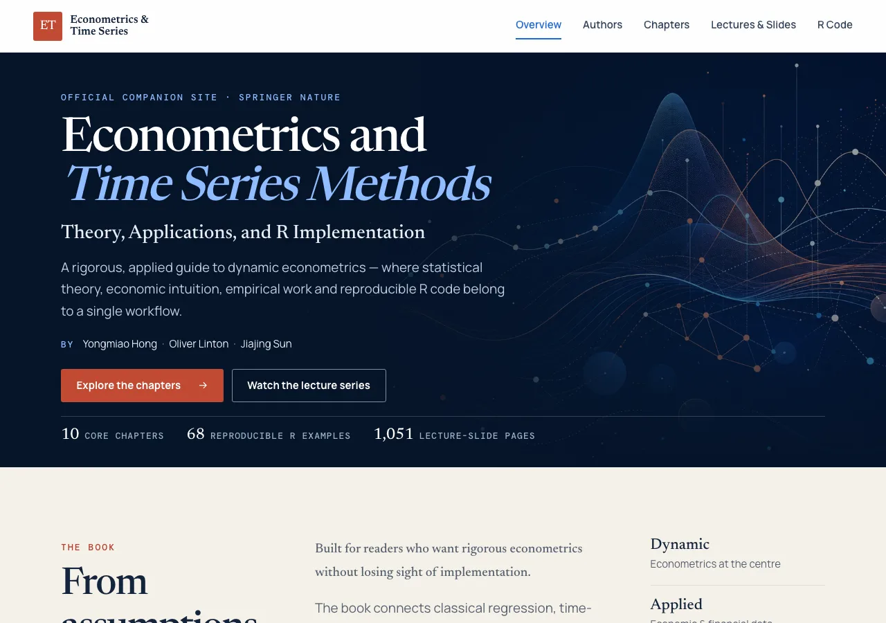 Econometrics and Time Series website preview